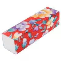 Блок четырехсторонний шлифовальный цветной (08 Розочки) Irisk Блок четырехсторонний шлифовальный цветной (08 Розочки) Irisk