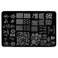 Трафарет для стемпинга металлический, 9,5x14,5см IRISK NEW (041 Chaomao 37 Зима)