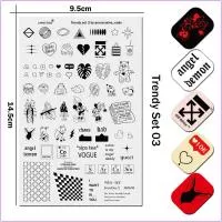 Пластина для стемпинга прямоугольная Trendy Set 03,  9.5*14.5см
